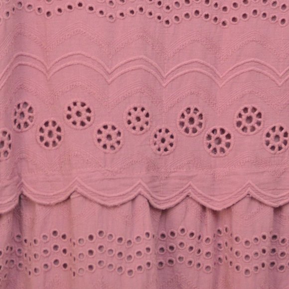 Tea N Rose Cotton Dress, Large, Pink, Mauve - Picture 5 of 6